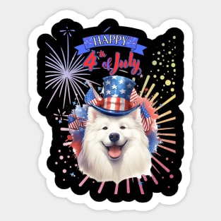 Samoyed: Happy 4th of July Sticker